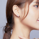925 Sterling Silver Earrings with Plated Platinum and CZ for Women-7