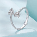 925 Sterling Silver White Gold Plated Pavé CZ Rings for Women-4