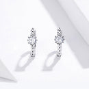 925 Sterling Silver Earrings with Pavé Setting CZ - 1cm for Women-3