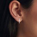 925 Sterling Silver Moissanite and Opal White Gold Plated Earrings for Women-1