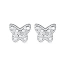 925 Sterling Silver Earrings with Plated White Gold for Women-1