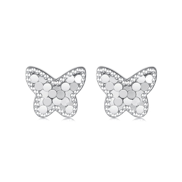 925 Sterling Silver Earrings with Plated White Gold for Women