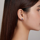 925 Sterling Silver Earrings with Pavé CZ & Platinum Plating for Women-8