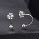 925 Sterling Silver Moissanite 0.1ct Earrings 1.3cm for Women-4