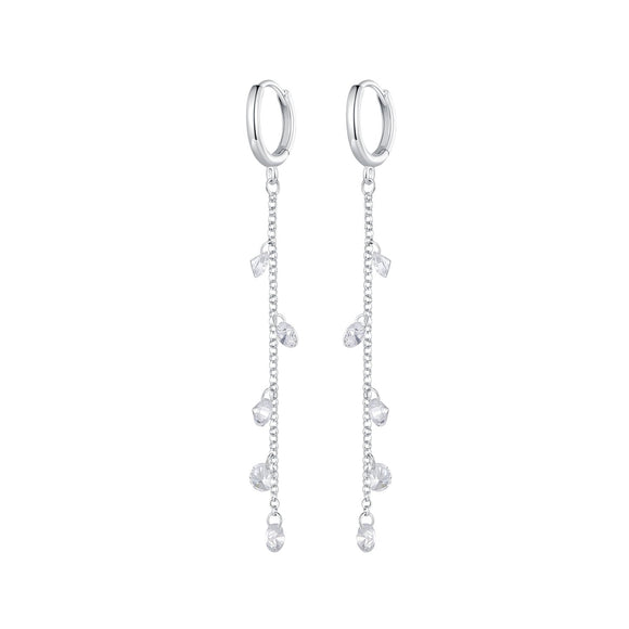 S925 Sterling Silver Pavé Setting CZ Earrings for Women