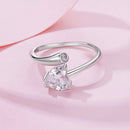 925 Sterling Silver Ring with Pavé Setting CZ, 0.6 cm Width, Style E for Women-3