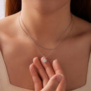 925 Sterling Silver 0.06 Carat & 0.20 Carat Moissanite Necklace with White Gold Plating for Women-6
