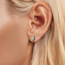 925 Sterling Silver Earrings with Transparent Glass, 5x12mm for Women-6