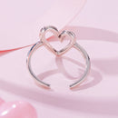 925 Sterling Silver Oxidized Silver Heart Ring for Women-4