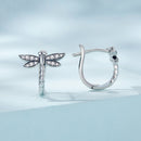 925 Sterling Silver Earrings with Pavé Setting CZ, Oxidized Finish, 1.3cm for Women-2