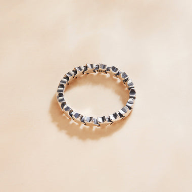925 Sterling Silver Oxidized Ring Size 5.0 for Women - 0