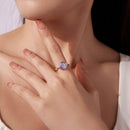 925 Sterling Silver Ring with Nano Opal Stone, 0.15 cm Width for Women-6