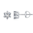 925 Sterling Silver Pavé Set CZ Earrings for Women - 0.5x0.5 cm-2