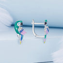 925 Sterling Silver Enamel Crafted Earrings for Women - 16x9mm-4