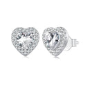 925 Sterling Silver Pavé Setting CZ Earrings-2