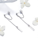 S925 Sterling Silver Plated Platinum Earrings for Women-2