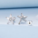 925 Sterling Silver Earrings with Pavé CZ Setting-2