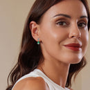 925 Sterling Silver Earrings with Enamel and Pavé Set CZ in Oxidized Silver-7