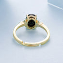 925 Sterling Silver Gold-Plated CZ Pavé Ring for Women-5