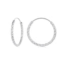 925 Sterling Silver Earrings Hoops 2.5 cm for Women-2