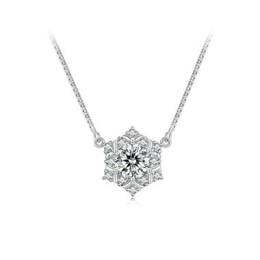 925 Sterling Silver Necklace with Pavé Setting CZ - Length 400+50mm - Women - 0