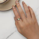 925 Sterling Silver Synthetic Spinel 3.8mm Ring for Women Size 7-7