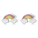 925 Sterling Silver Earrings with Enamel Process in Oxidized Silver for Women-1