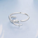 925 Sterling Silver Ring with Pavé Setting CZ in White Gold Plating-3