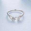 925 Sterling Silver Plated White Gold Ring for Women-3