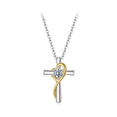 925 Sterling Silver 0.20 Carat Moissanite Necklace for Women - 0