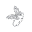 925 Sterling Silver White Gold Plated 1.9mm CZ Pavé Setting Ring Size 7 for Women-2