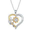 925 Sterling Silver Plated Gold Moissanite Necklace with Pavé Setting for Women-3