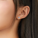 925 Sterling Silver & Plated Platinum Earrings with Pavé Setting CZ for Women-6