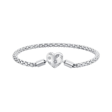 925 Sterling Silver Oxidized Silver Bracelets 17.0 Size with CZ for Women