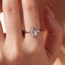 925 Sterling Silver Ring with Transparent Glass and CZ, 0.15cm Width, for Women-6