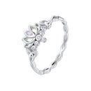 925 Sterling Silver Opal Nanometer Stone Ring Size 6.0 for Women-2