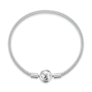 925 Sterling Silver CZ Pavé Setting Bracelet, Size 17.0 for Women