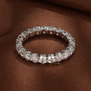 925 Sterling Silver 3mm Moissanite Ring for Women Size 6-2