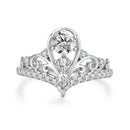 925 Sterling Silver 0.5 Carat Moissanite Ring in Size 6 for Women-2