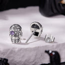 925 Sterling Silver Earrings with Oxidized Finish and CZ Stones-2