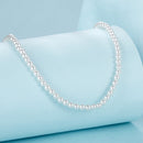 925 Sterling Silver White Gold Plated Necklace with Quality Shell Pearl for Women-3