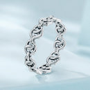 925 Sterling Silver Oxidized Ring - Size 6 for Women-4