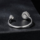 925 Sterling Silver Moissanite 0.5ct & 0.2ct Ring in Size E for Women-1