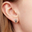 925 Sterling Silver Oxidized Earrings with Pavé CZ for Women-6