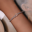 925 Sterling Silver Infinity Love Bracelet for Women - Size 17.0-6