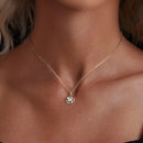 925 Sterling Silver 0.5 Carat Moissanite Necklace with White Gold Plating for Women-5