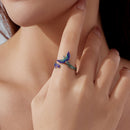 925 Sterling Silver Enamel Adjustable Ring for Women-6