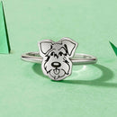 925 Sterling Silver Oxidized Silver Dog Ring for Women-3