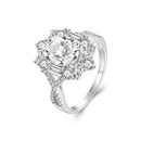 925 Sterling Silver 2 Carat Moissanite Ring in White Gold Plating - Size 8 for Women-2