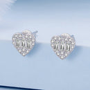 925 Sterling Silver Earrings with Pavé Set CZ-3